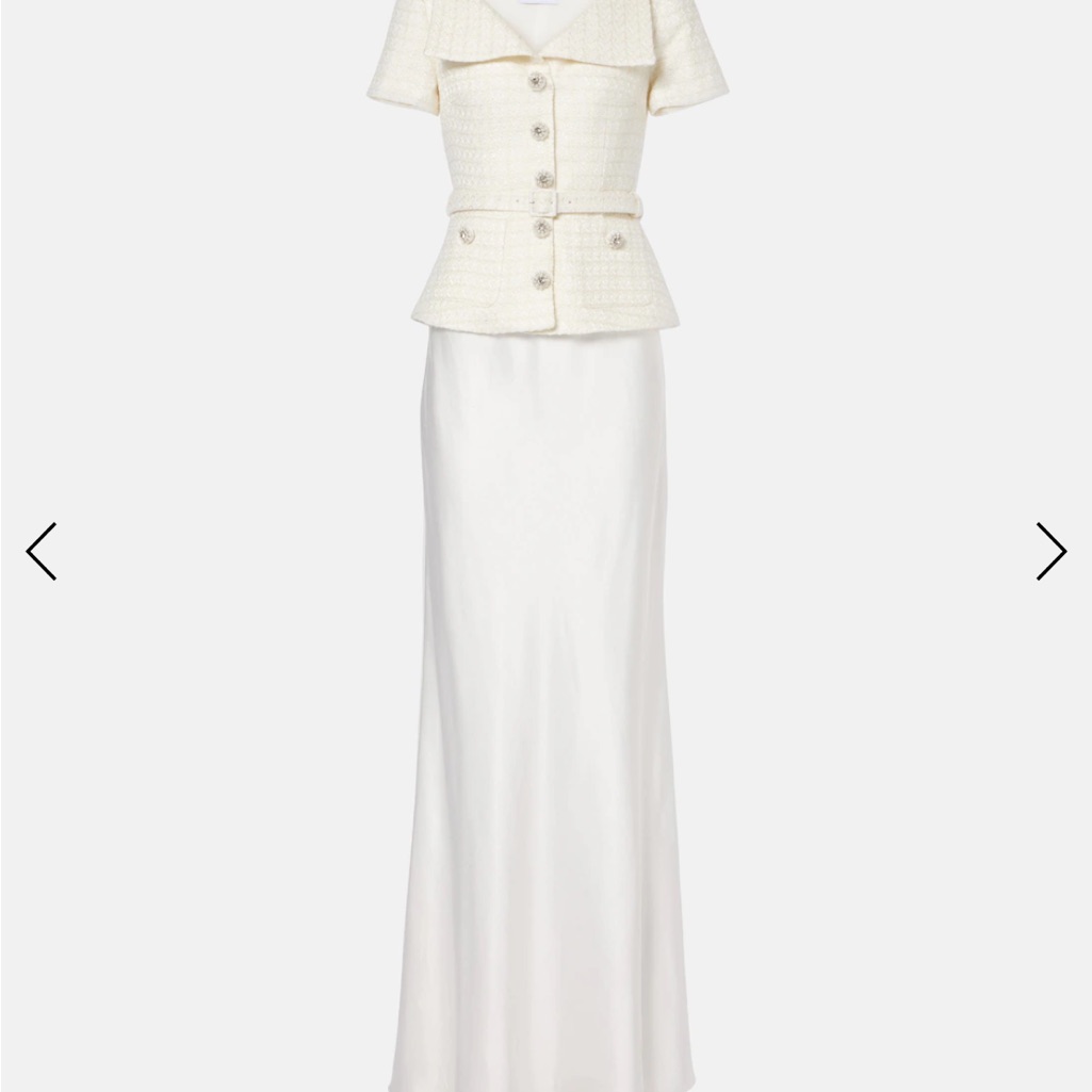 Self-Portrait Boucle Tailored Gown